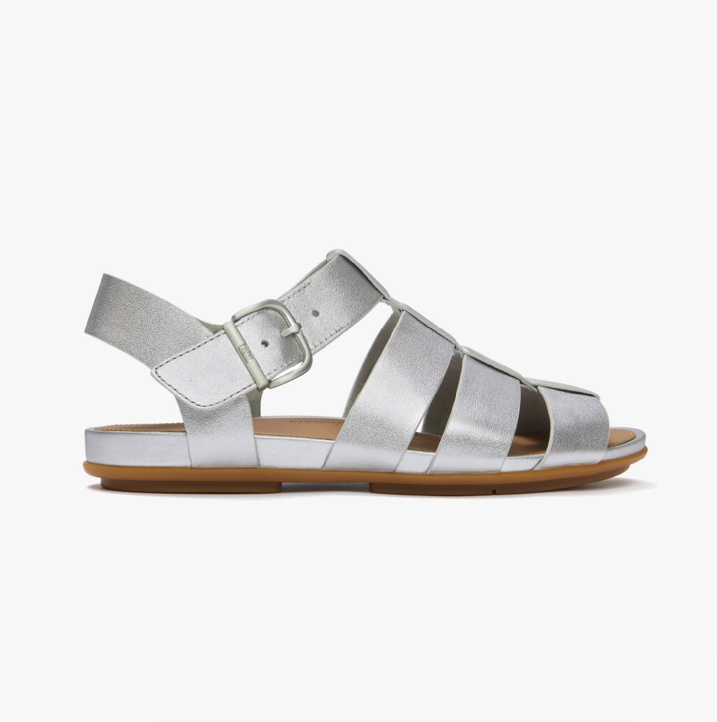 FitFlop GRACIE LEATHER Womens Ankle Strap Sandals Silver