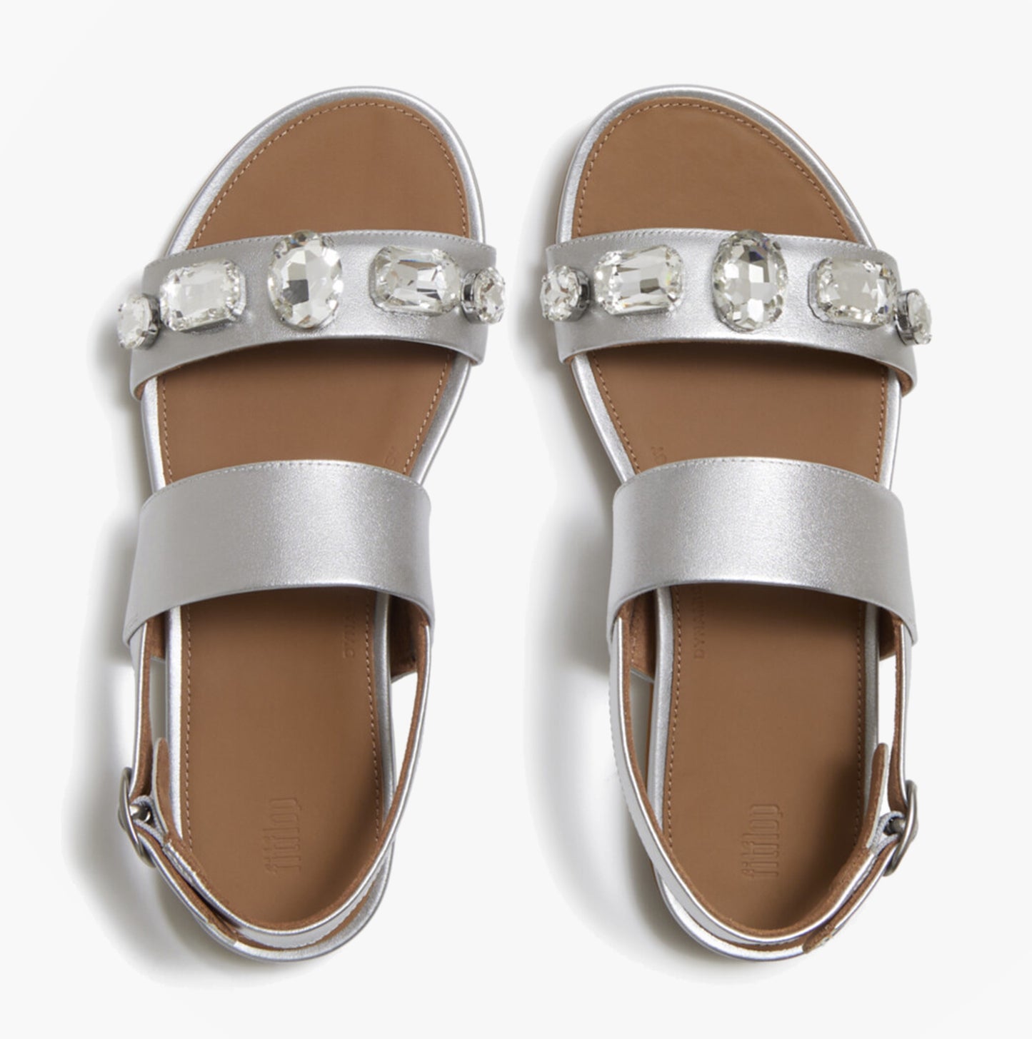 FitFlop GRACIE ULTRA Womens Cross Strap Sandals Silver