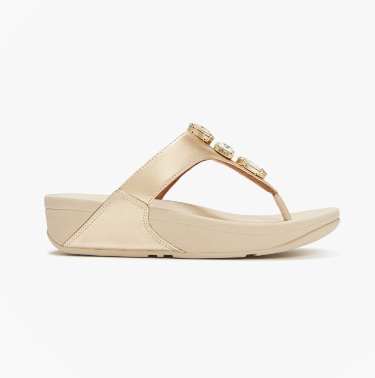 FitFlop LULU ULTRA Womens Toe-Post Sandals Platino