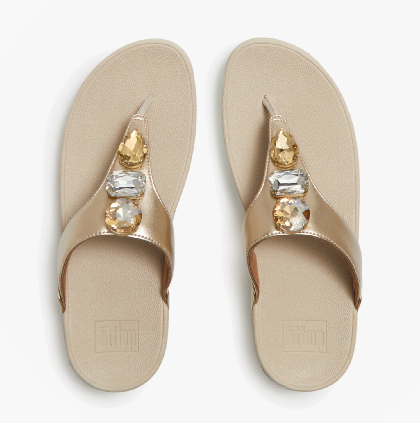 FitFlop LULU ULTRA Womens Toe-Post Sandals Platino