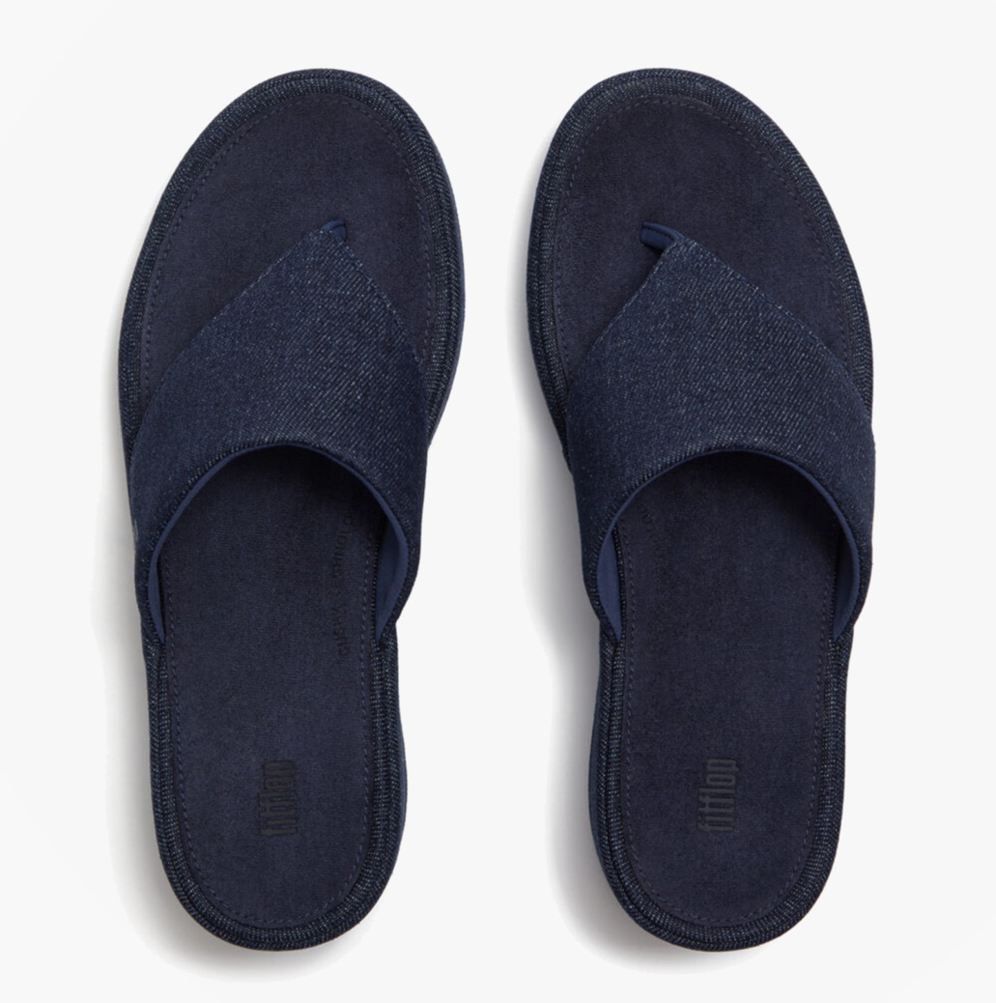 FitFlop PLATFFORMS DENIM Womens Toe-Post Sandals Dark Denim