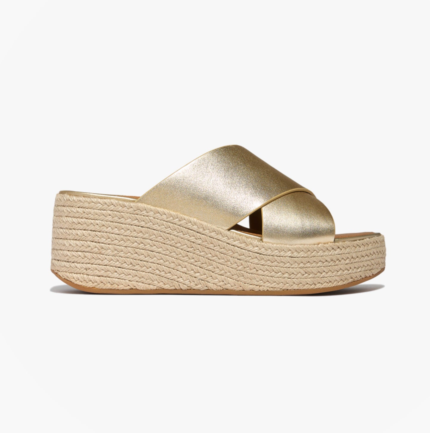 FitFlop PLATFFORMS ESPADRILLES Womens Mules Sandals Platino