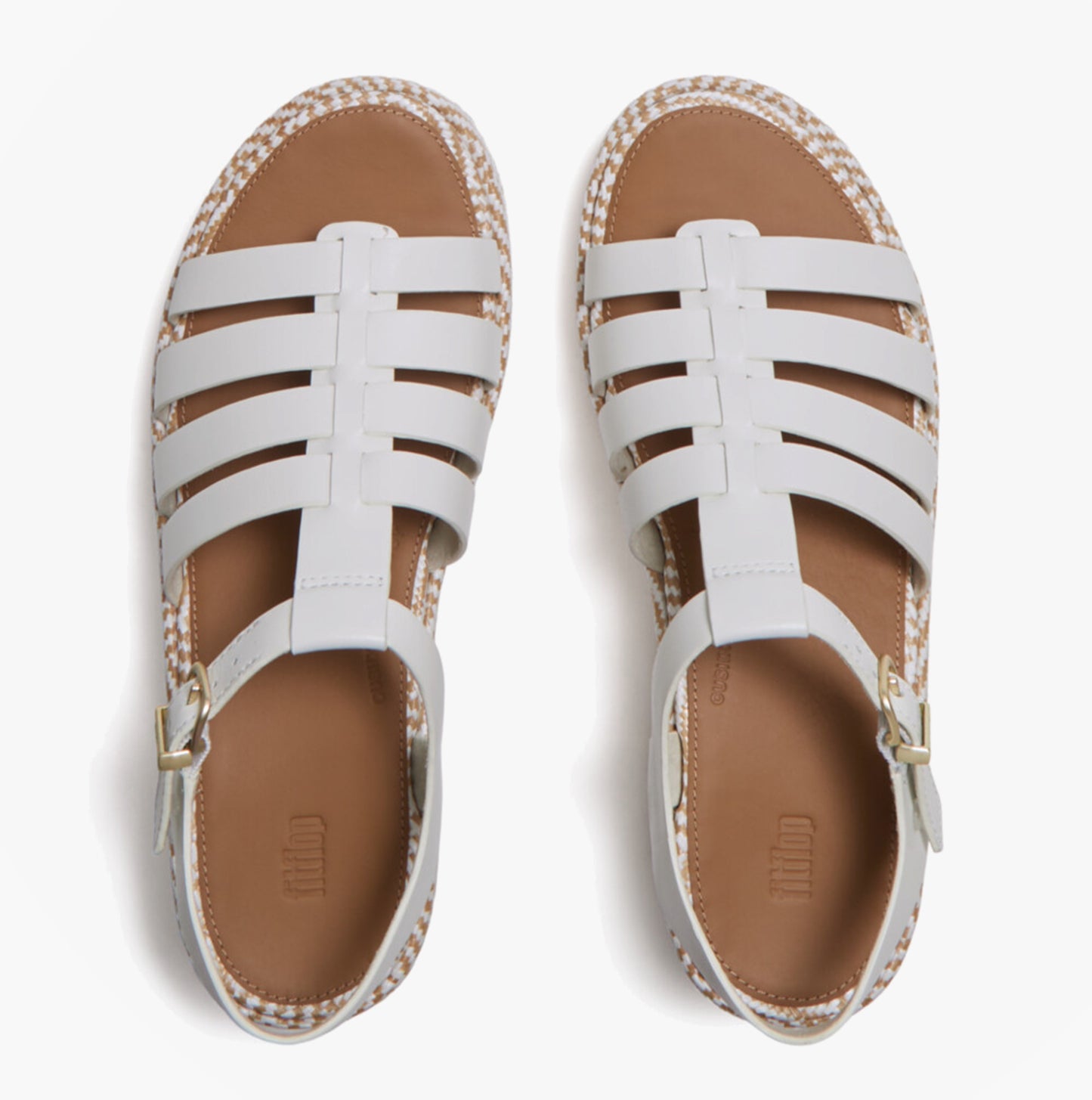 FitFlop PLATFFORMS GRAPHIC Womens Ankle Strap Sandals Urban White