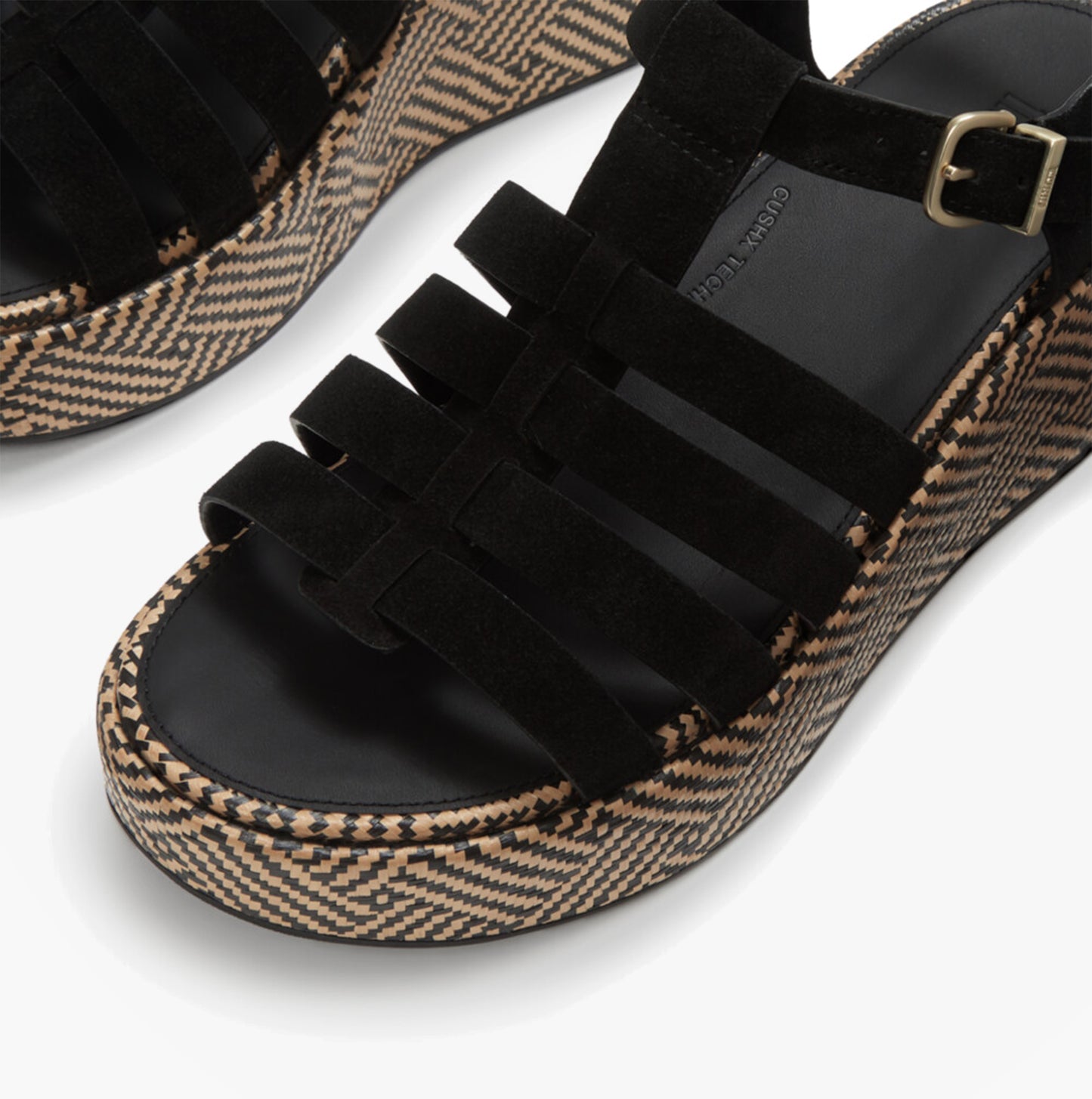 FitFlop PLATFFORMS GRAPHIC Womens Wedge Sandals Black