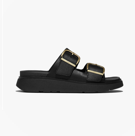 FitFlop GEN-FF BUCKLE Womens Cross Strap Sandals Black
