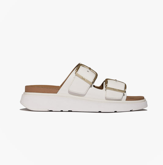 FitFlop GEN-FF BUCKLE Womens Cross Strap Sandals Urban White