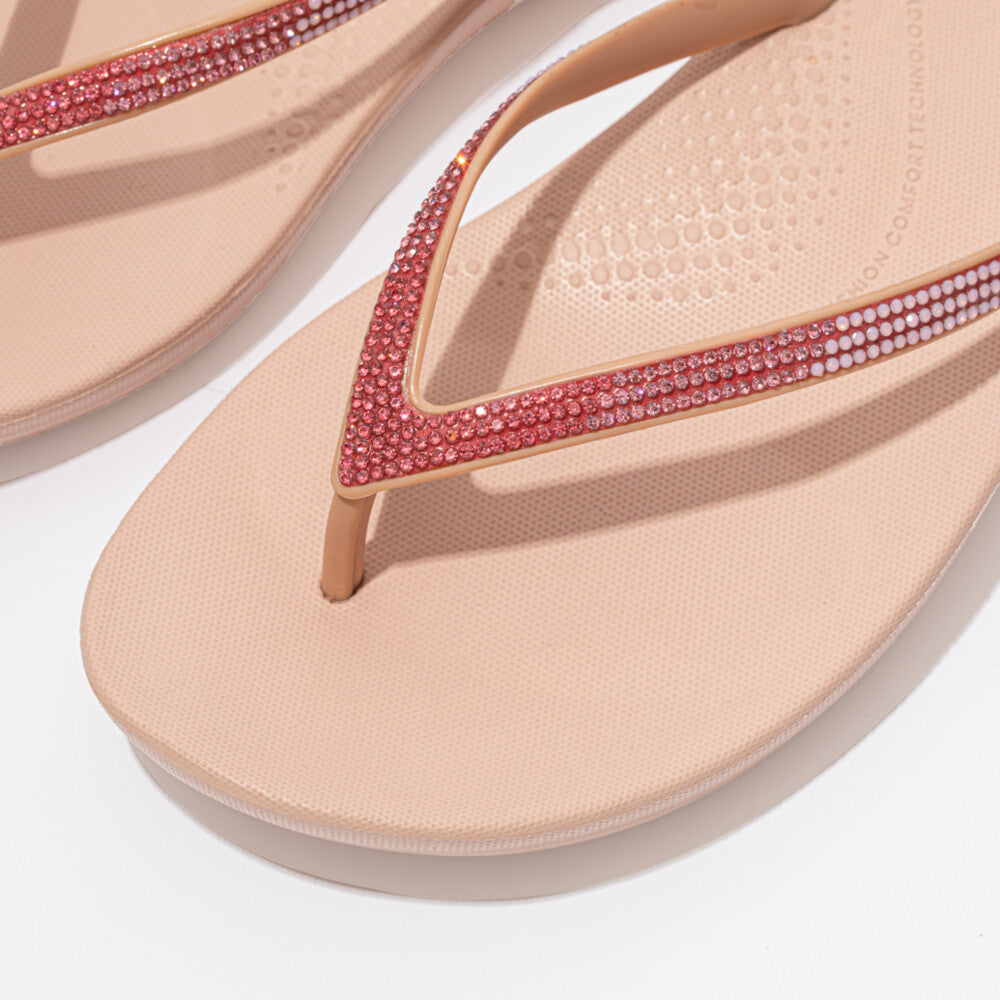 FitFlop IQUSHION Womens Flip Flops Beige