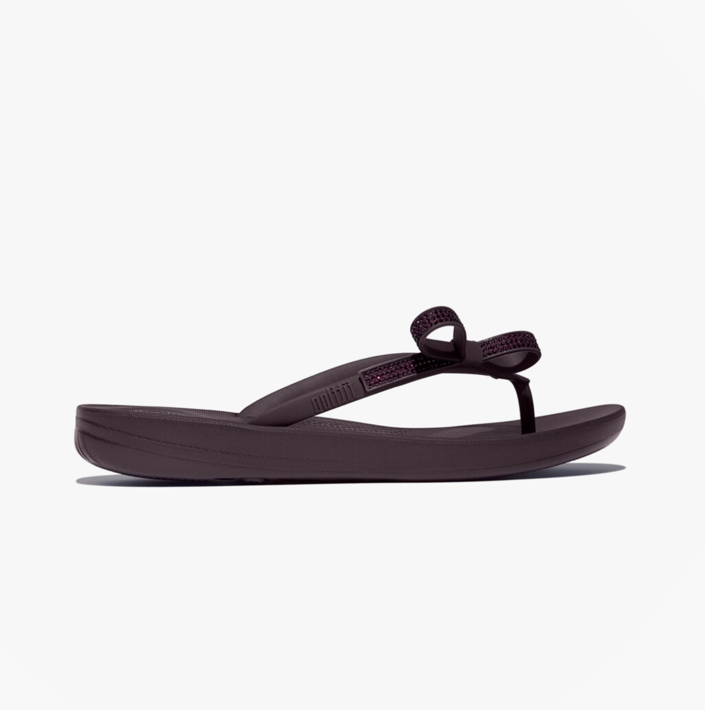 FitFlop iQUSHION GLITZ-BOW Ladies Flip Flops Plumberry