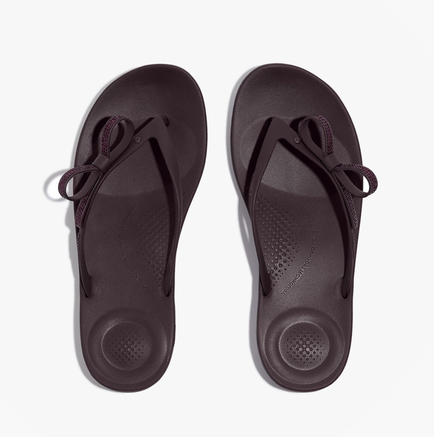 FitFlop iQUSHION GLITZ-BOW Ladies Flip Flops Plumberry