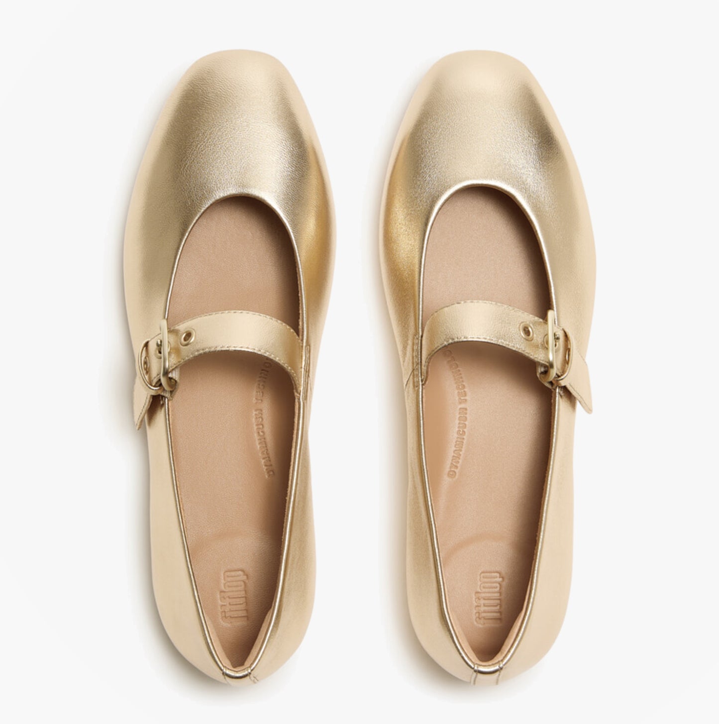 FitFlop DELICATO LEATHER Womens Mary Jane Platino