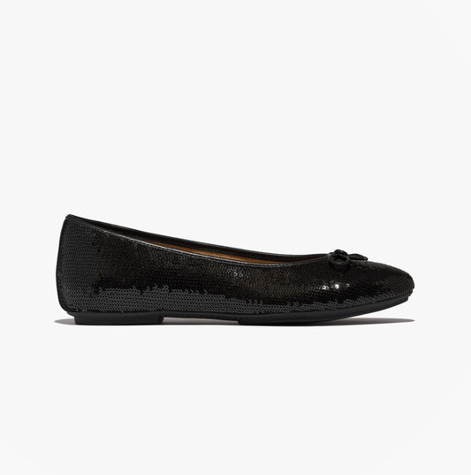 FitFlop DELICATO BOW SEQUIN BALLET Womens Ballet Black
