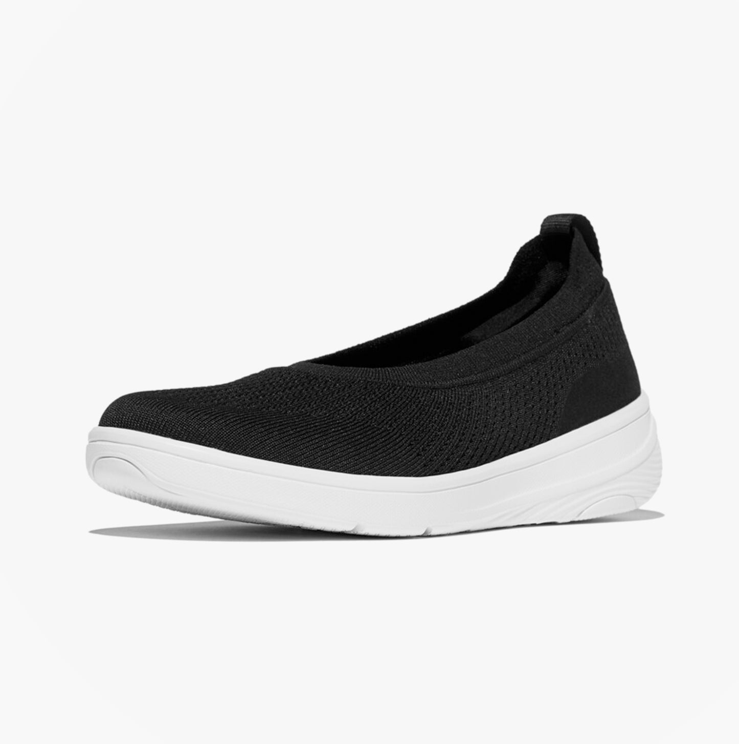 FitFlop SUPER-Q KNIT Womens Ballerina Shoes Black