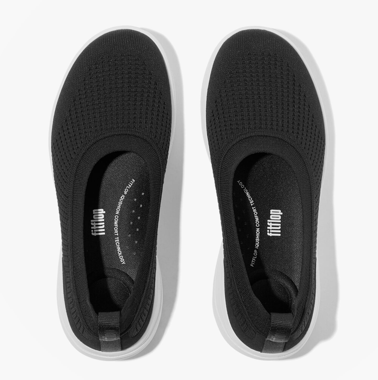 FitFlop SUPER-Q KNIT Womens Ballerina Shoes Black
