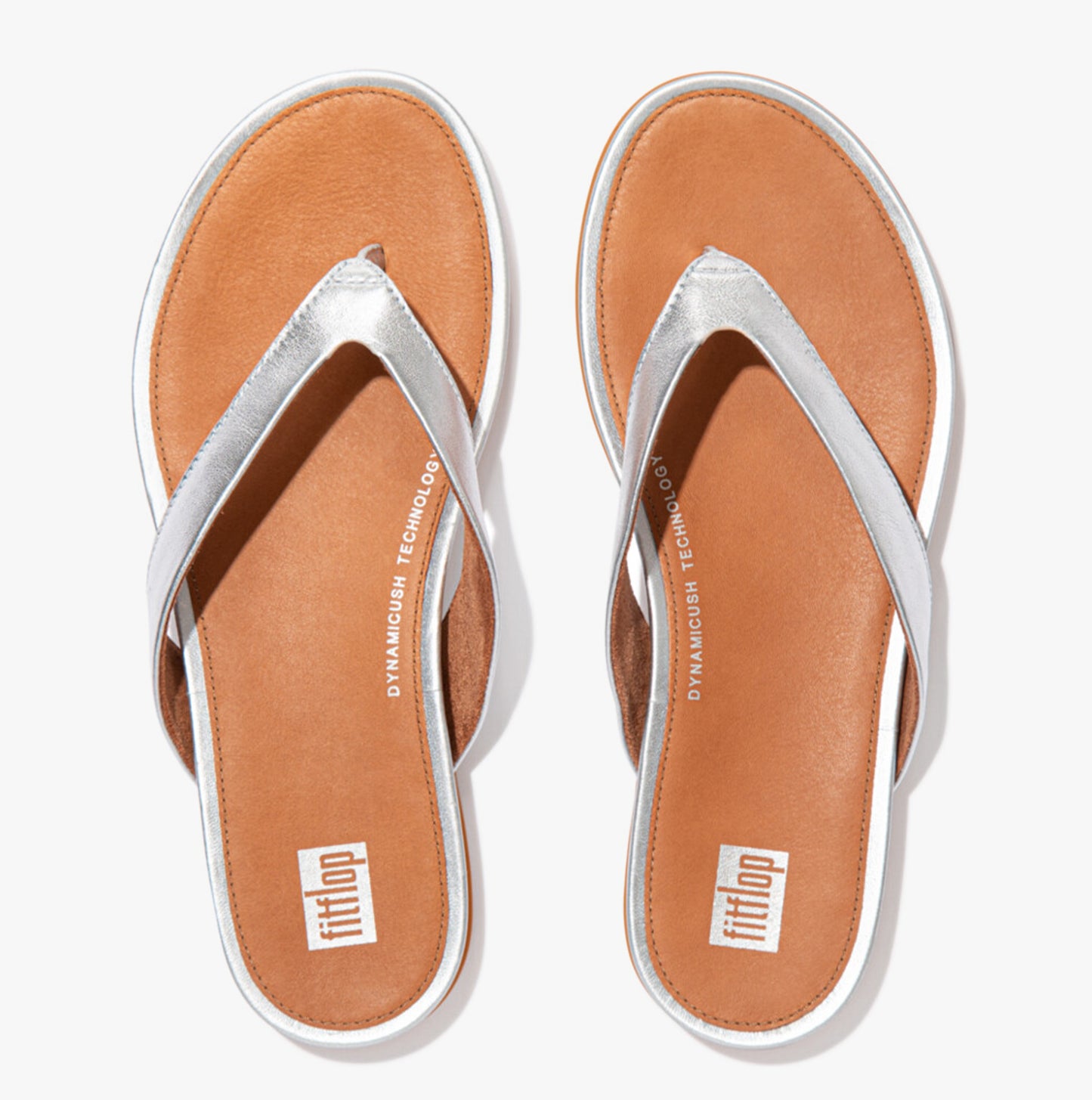 FitFlop GRACIE LEATHER Womens Flip Flops Silver