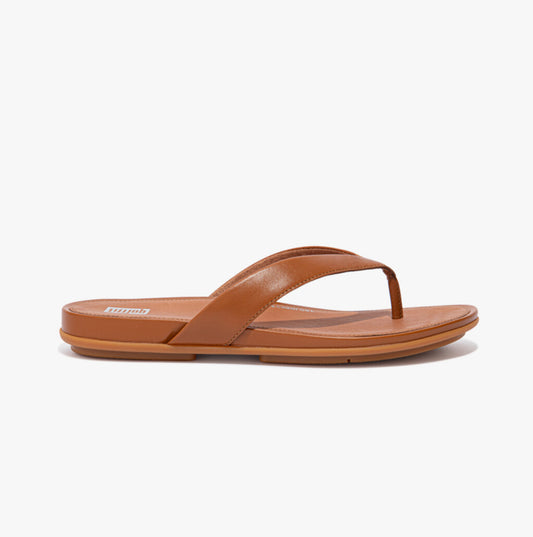 FitFlop GRACIE LEATHER Womens Flip Flops Light Tan