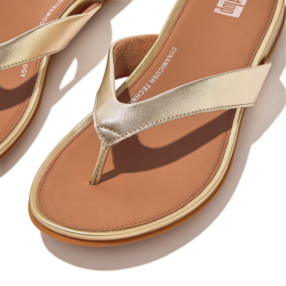 FitFlop GRACIE LEATHER Womens Flip Flops Platino