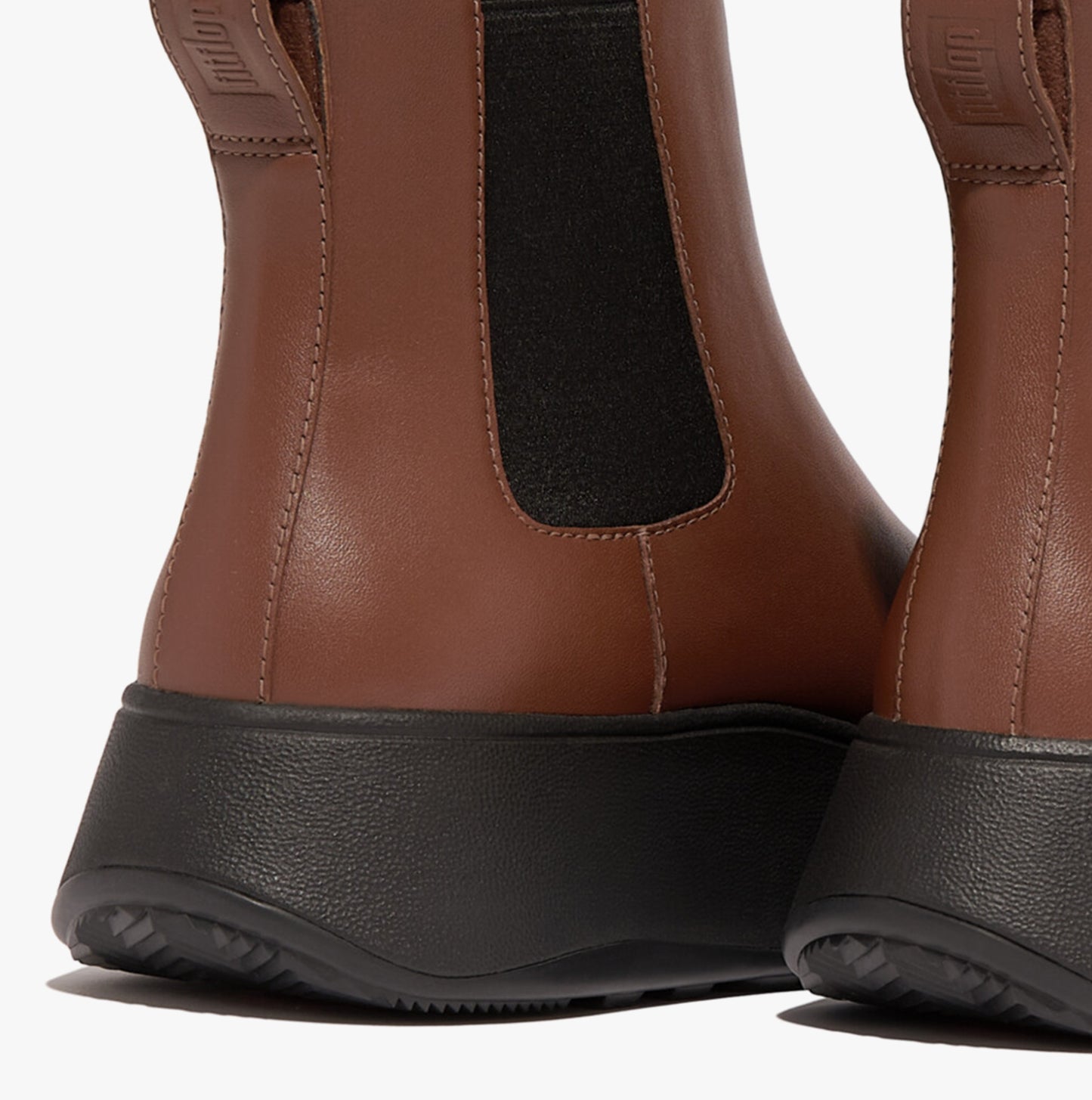 FitFlop F-MODE FLATFORM Womens Chelsea Boots Rich Brown
