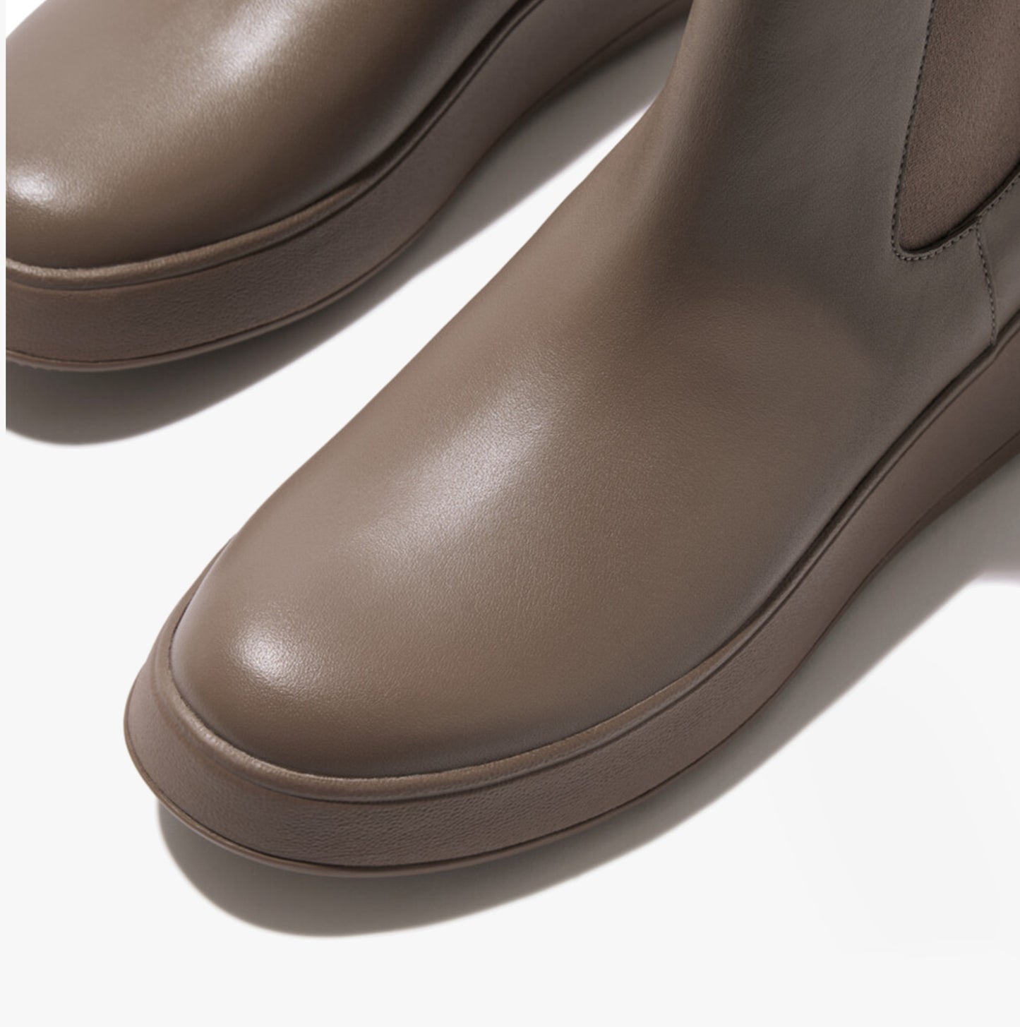 F-MODE FLATFORM Womens Chelsea Boots Minky Grey