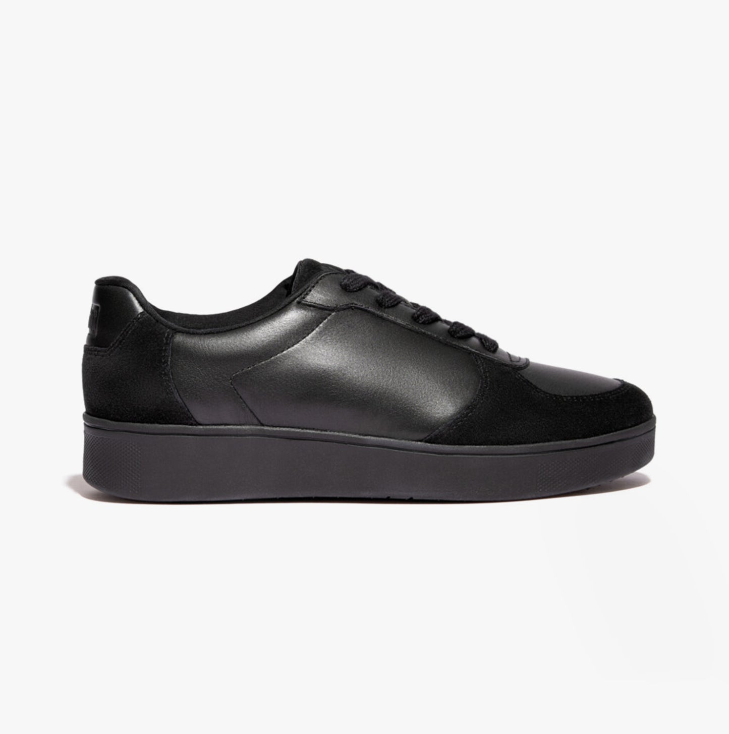 RALLY PANEL Womens Leather Trainers All Black