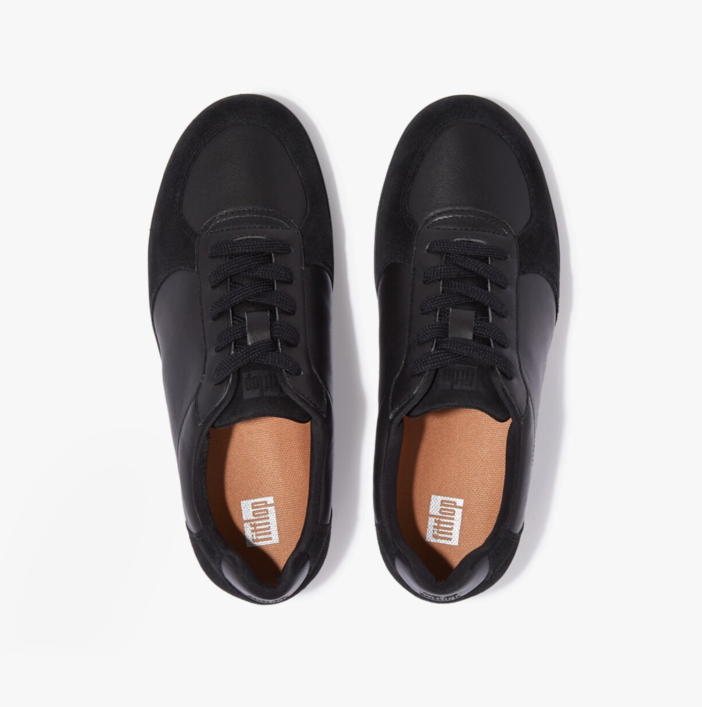RALLY PANEL Womens Leather Trainers All Black