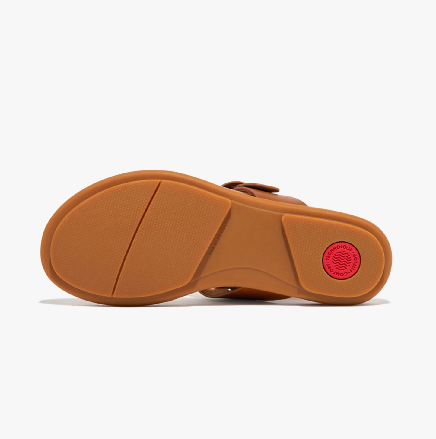 FitFlop GRACIE RUBBER-BUCKLE LEATHER Womens Toe Post Light Tan