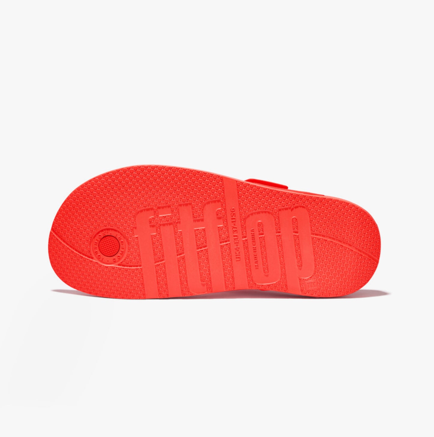 FitFlop iQUSHION ADJUSTABLE Womens Buckle Flip-Flops Neon Orange