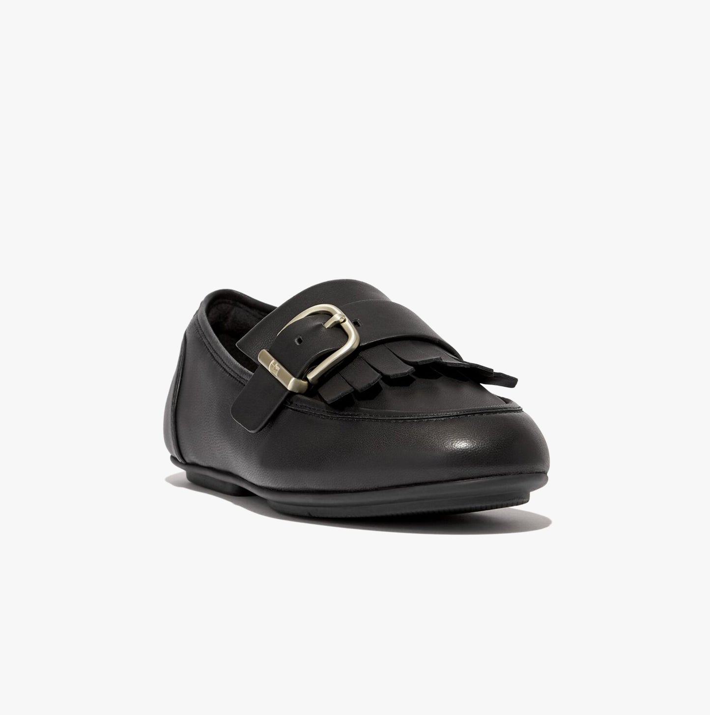 FitFlop ALLEGRO FRINGE BUCKLED Womens Loafers Black