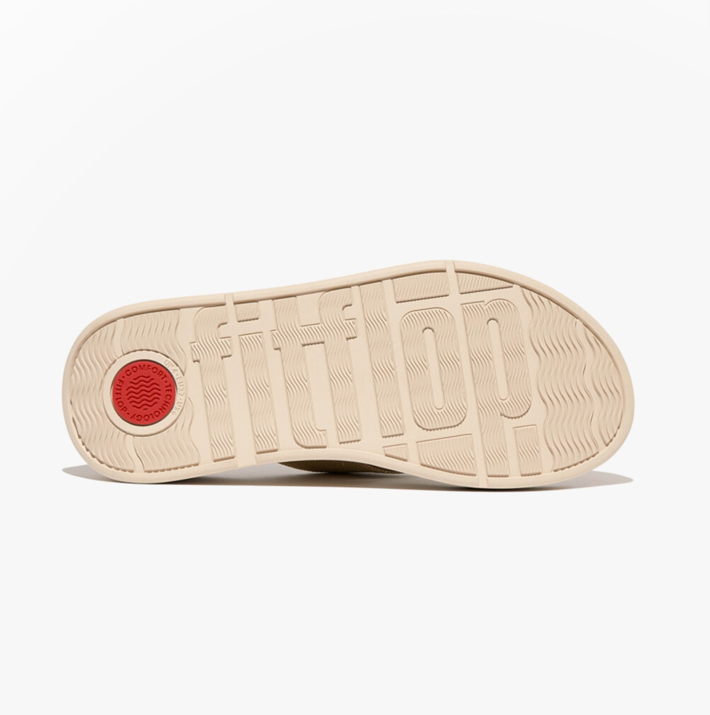 FitFlop F-MODE BUCKLE SHIMMERLUX FLATFORM Womens Toe Post Platino