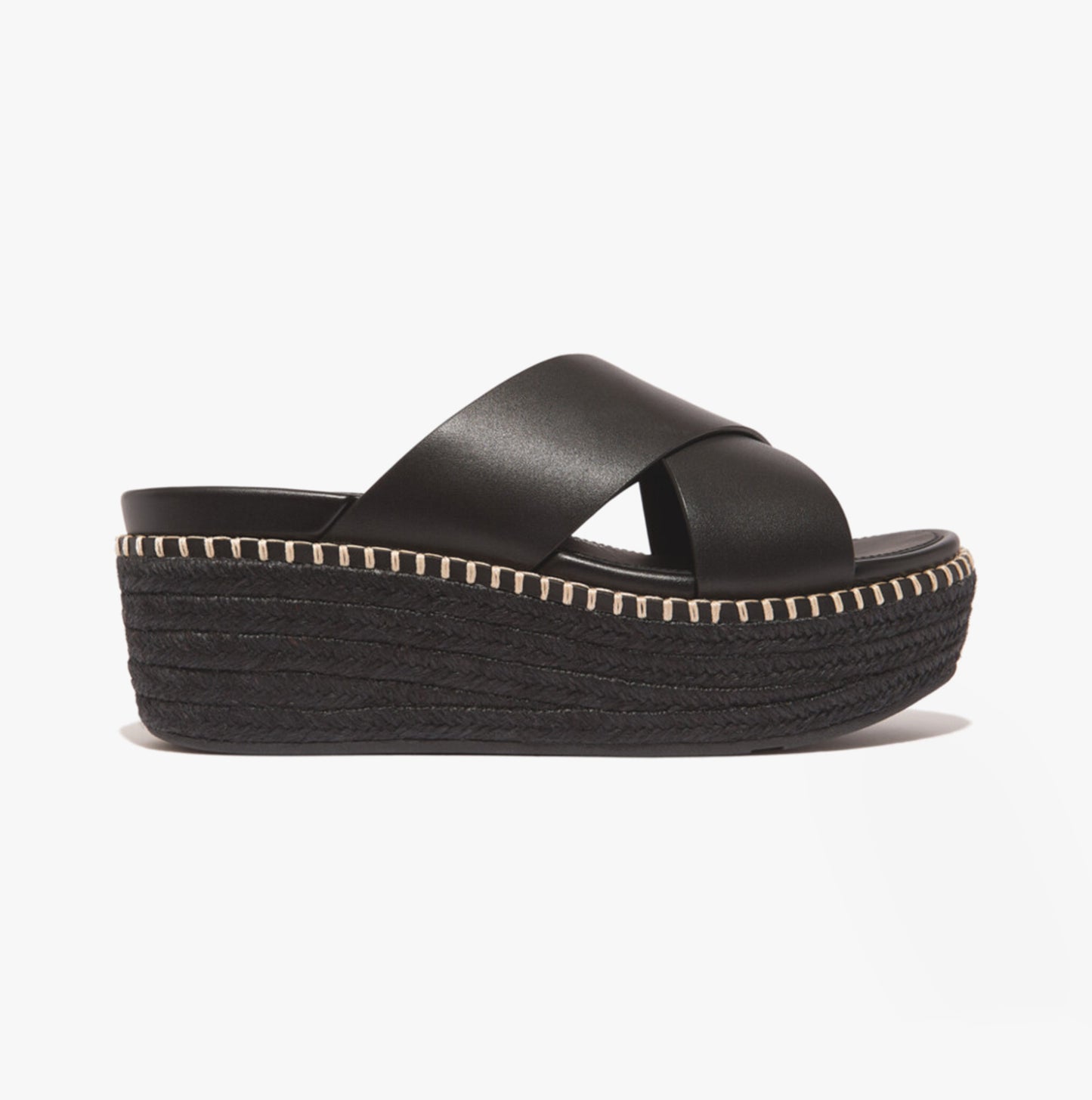 ELOISE WEDGE Womens Espadrille Black