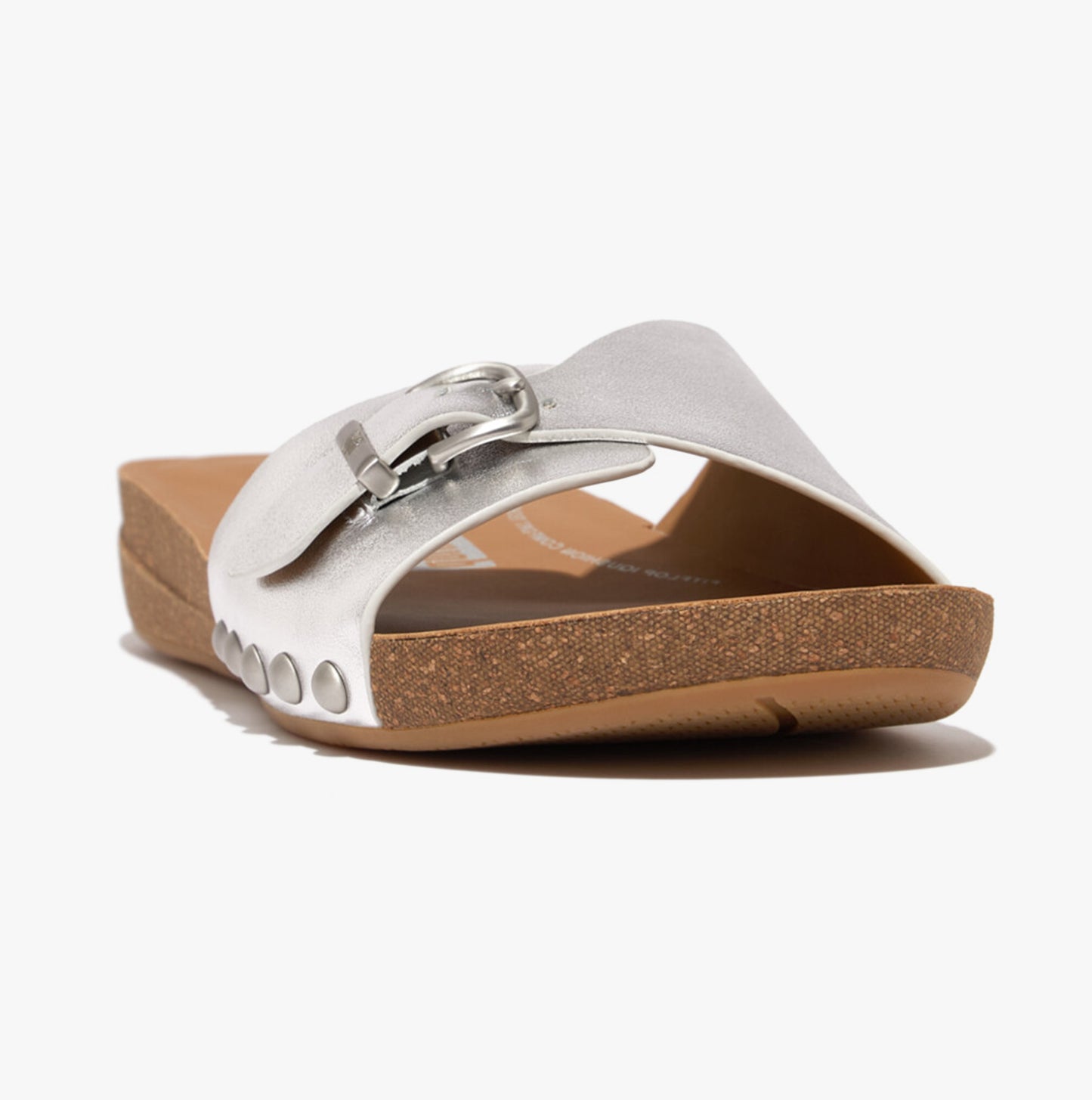 iQUSHION ADJUSTABLE METALLIC Womens Slides Silver