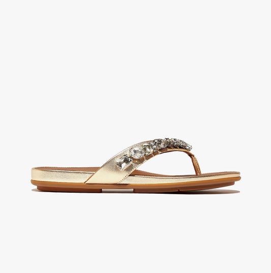 GRACIE JEWEL-DELUXE Womens Flip Flops Platino