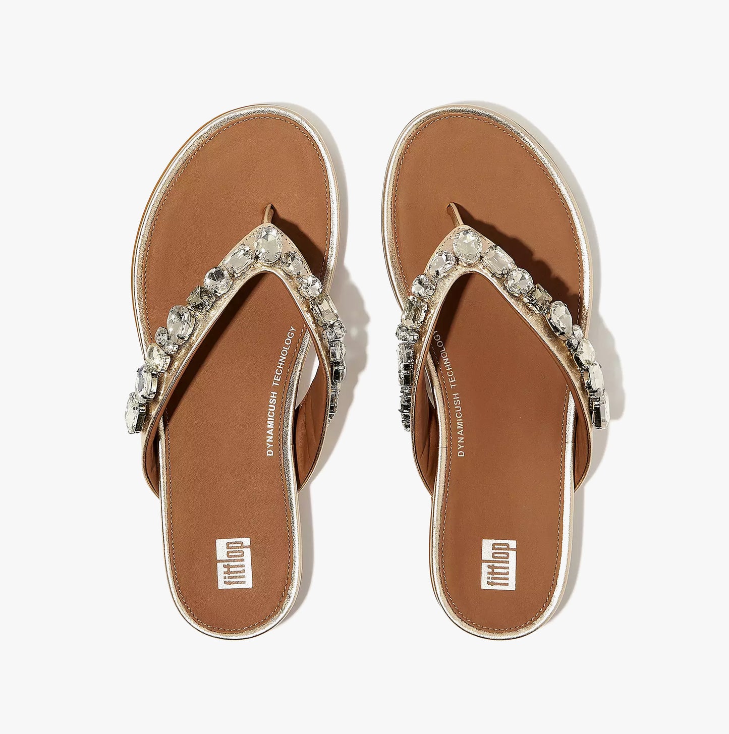 GRACIE JEWEL-DELUXE Womens Flip Flops Platino