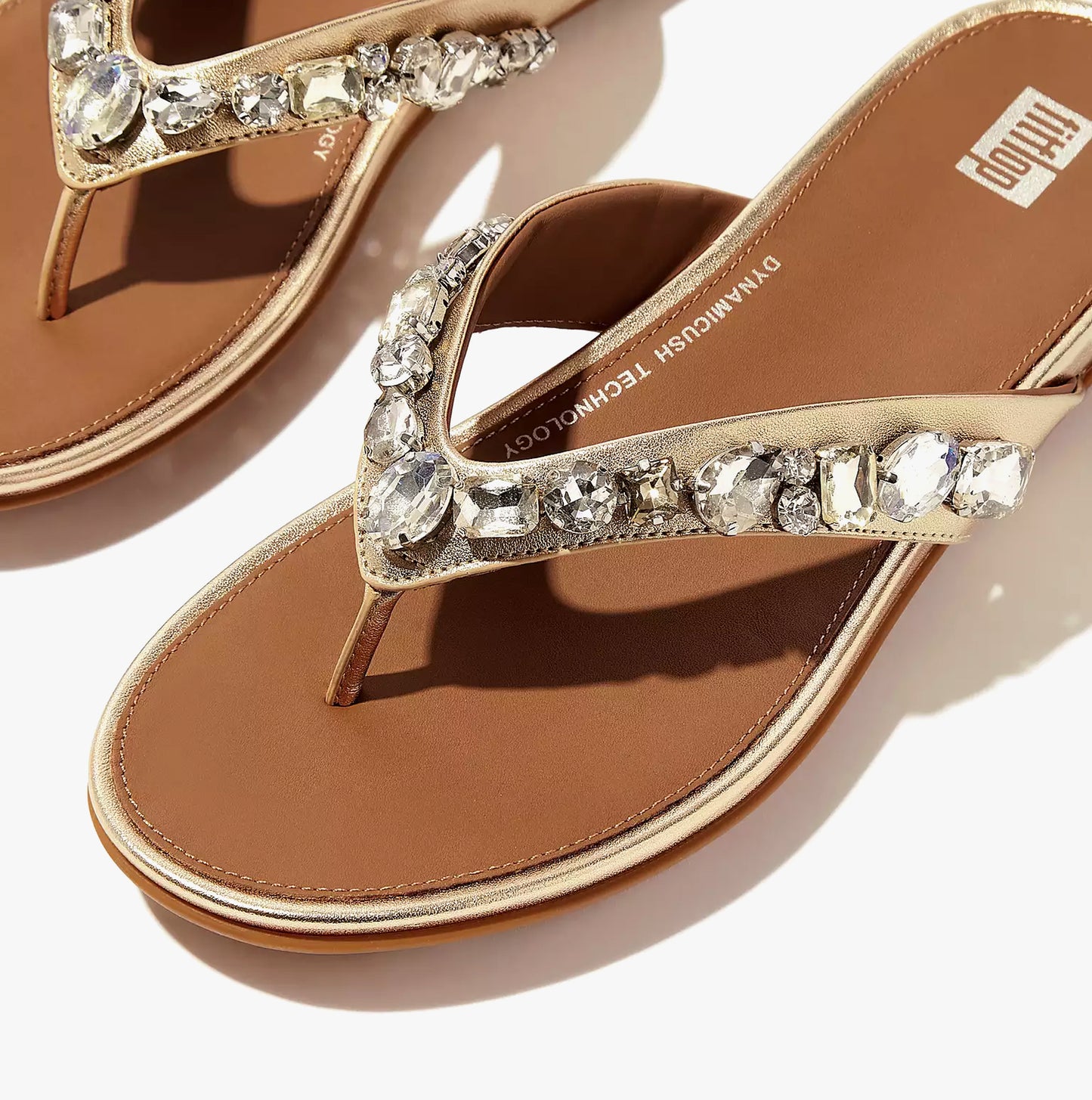 GRACIE JEWEL-DELUXE Womens Flip Flops Platino