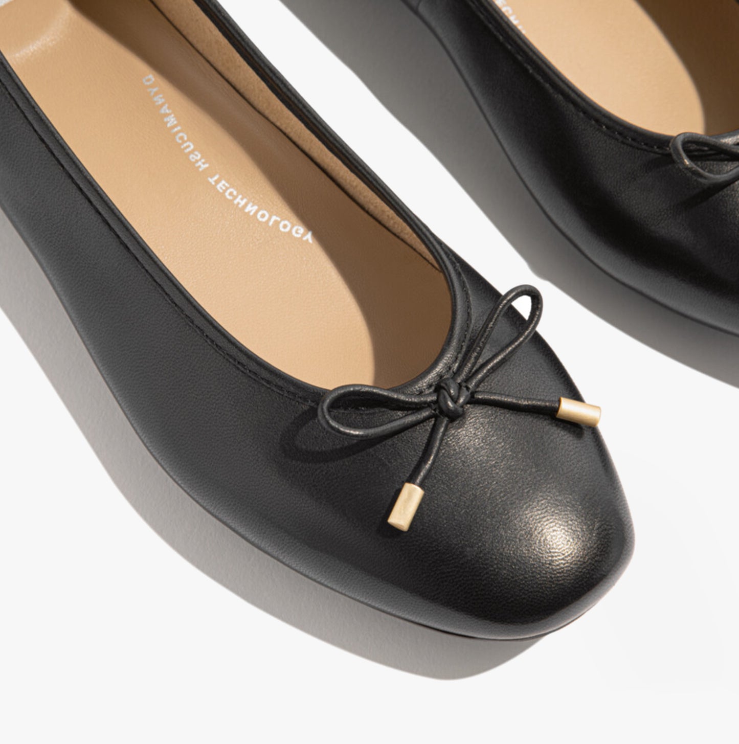 DELICATO BOW Womens Ballet Flats Black