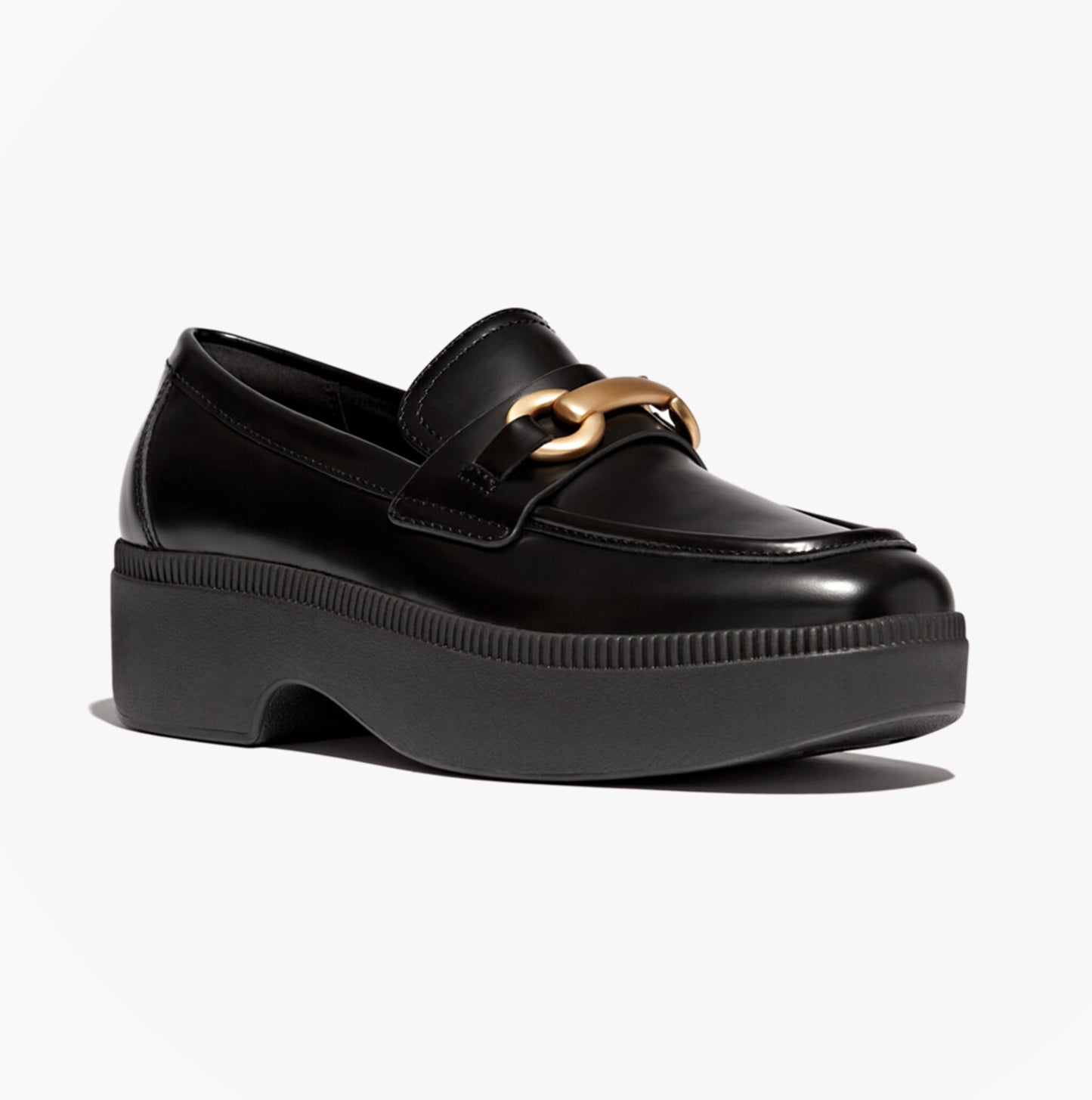 F-LUMA CHUNKY SNAFFLE Womens Wedge Loafers Black