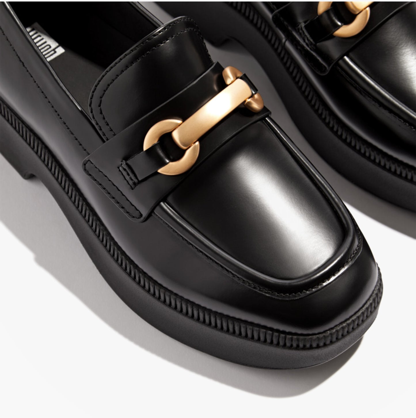 F-LUMA CHUNKY SNAFFLE Womens Wedge Loafers Black