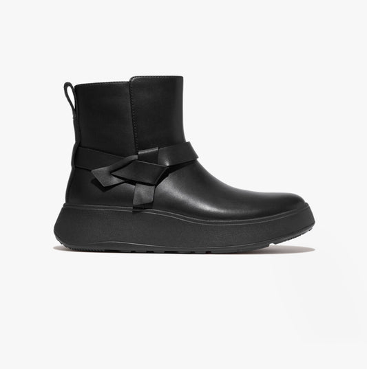 F-MODE FOLDED-KNOT Womens Chelsea Boots Black