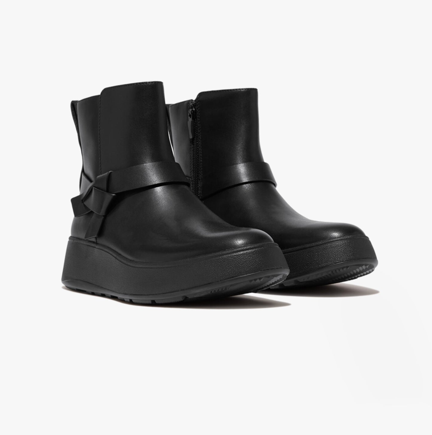 F-MODE FOLDED-KNOT Womens Chelsea Boots Black
