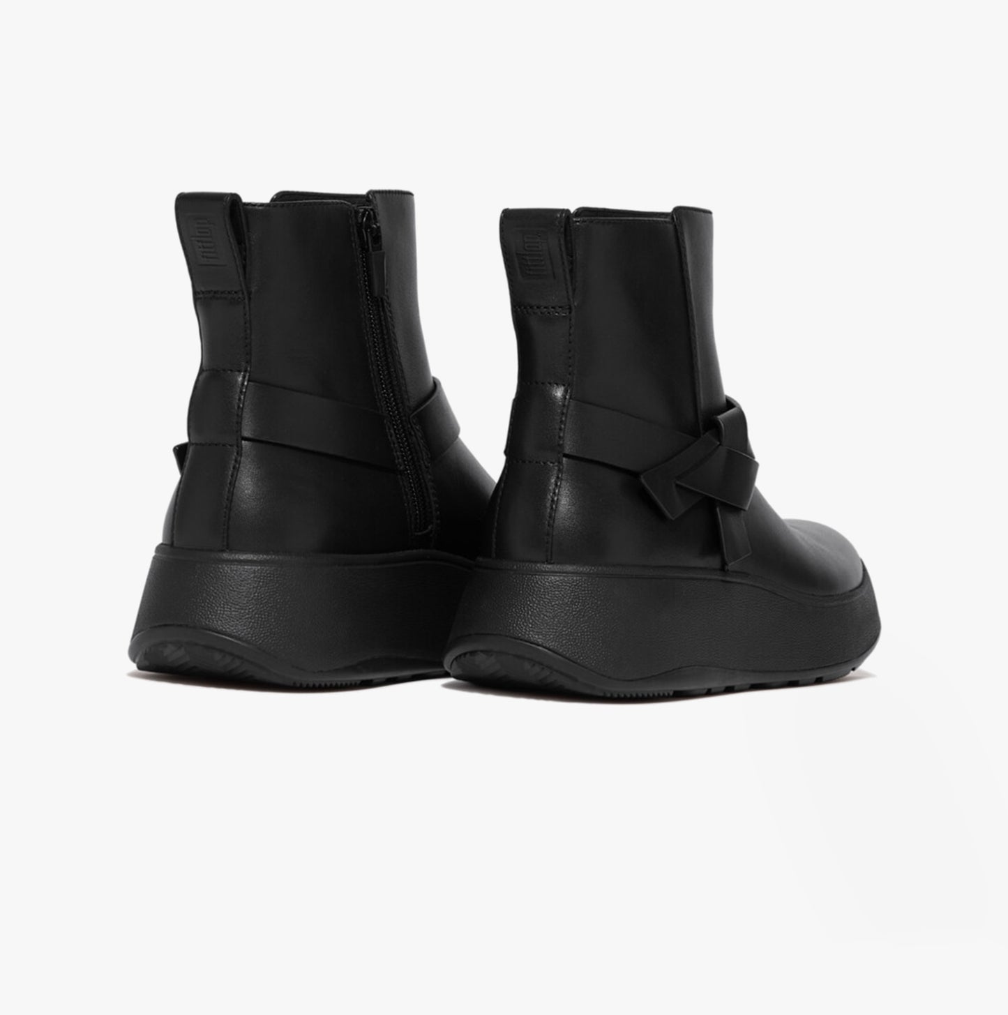 F-MODE FOLDED-KNOT Womens Chelsea Boots Black