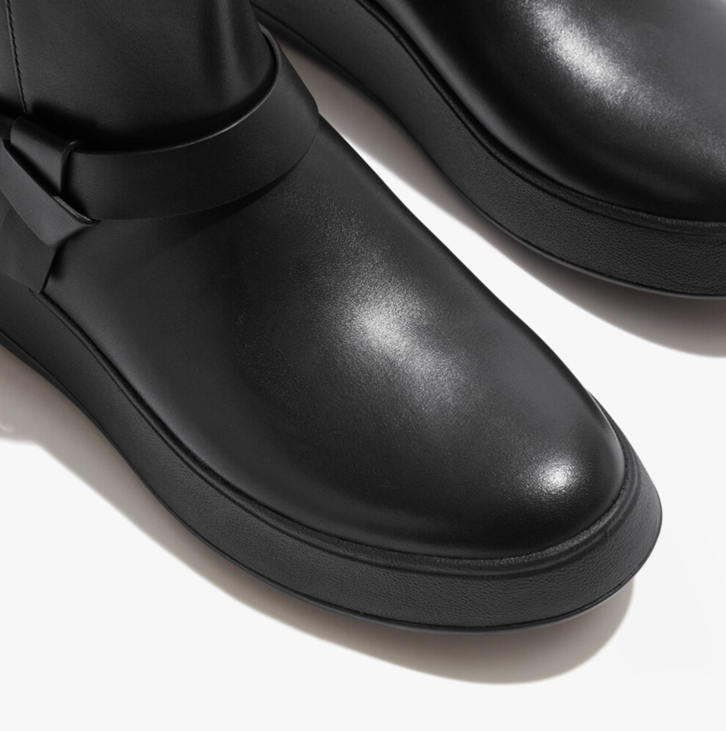 F-MODE FOLDED-KNOT Womens Chelsea Boots Black