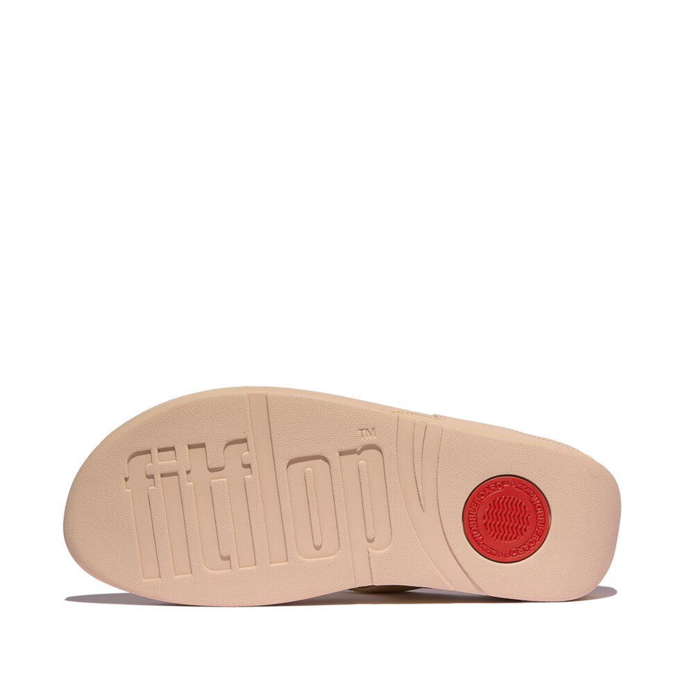 FitFlop LULU LEATHER Womens Toe Post Sandals Sandy Beige