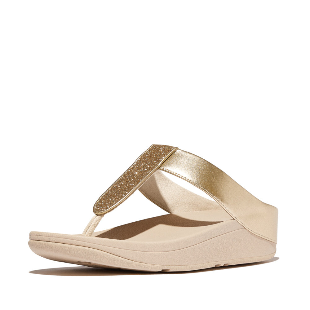 FINO GLITTERDUST  METALLIC Womens Toe Post Sandals Platino