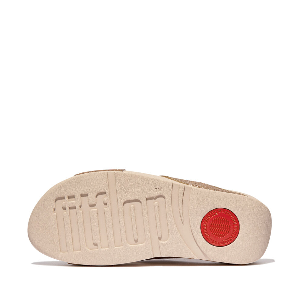 LULU GLITTERDUST Womens Slides Platino