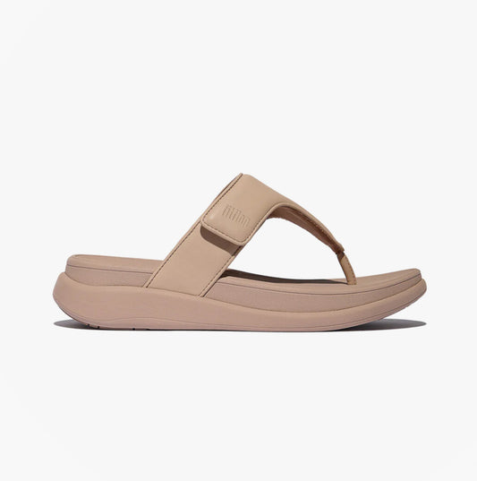 F-MODE GO Womens Toe Post Sandals Classic Beige