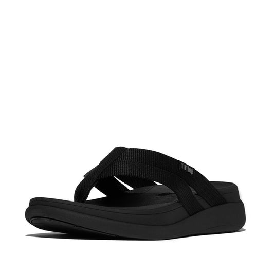 F-MODE GO Womens Flip Flops All Black