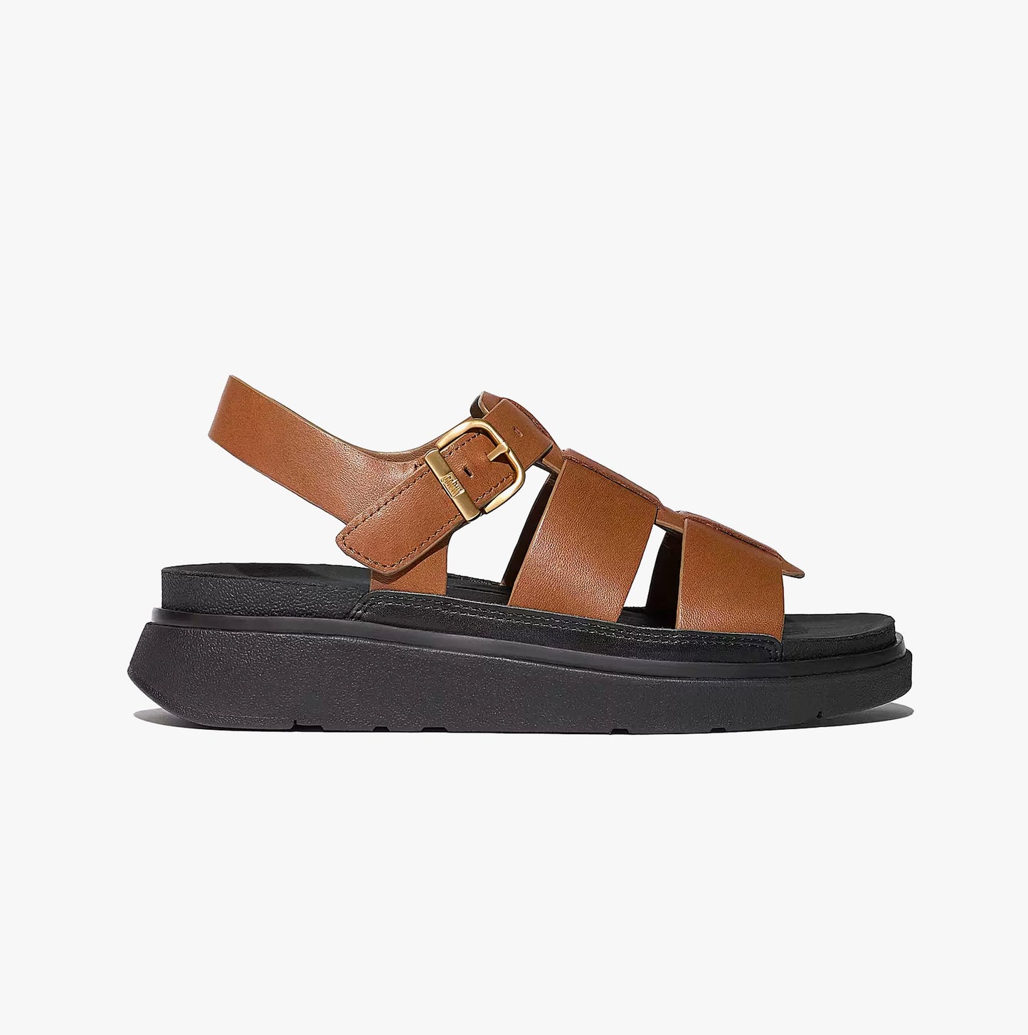 GEN-FF LEATHER Womens Fisherman Sandals Deep Tan