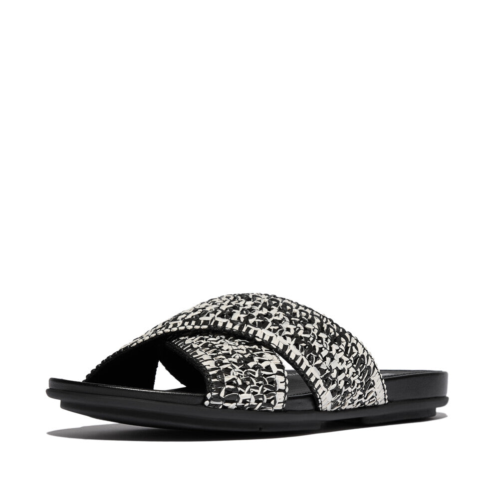 GRACIE WOVEN Womens Slides Black/Ivory Mix