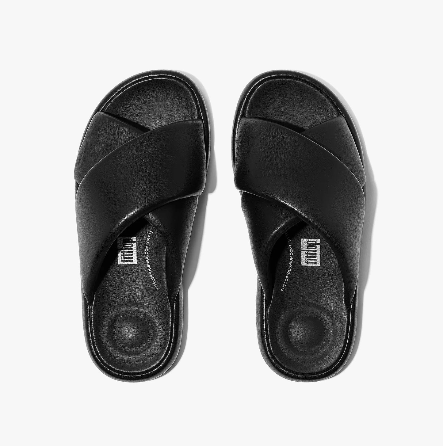 iQUSHION D-LUXE Womens Slides All Black