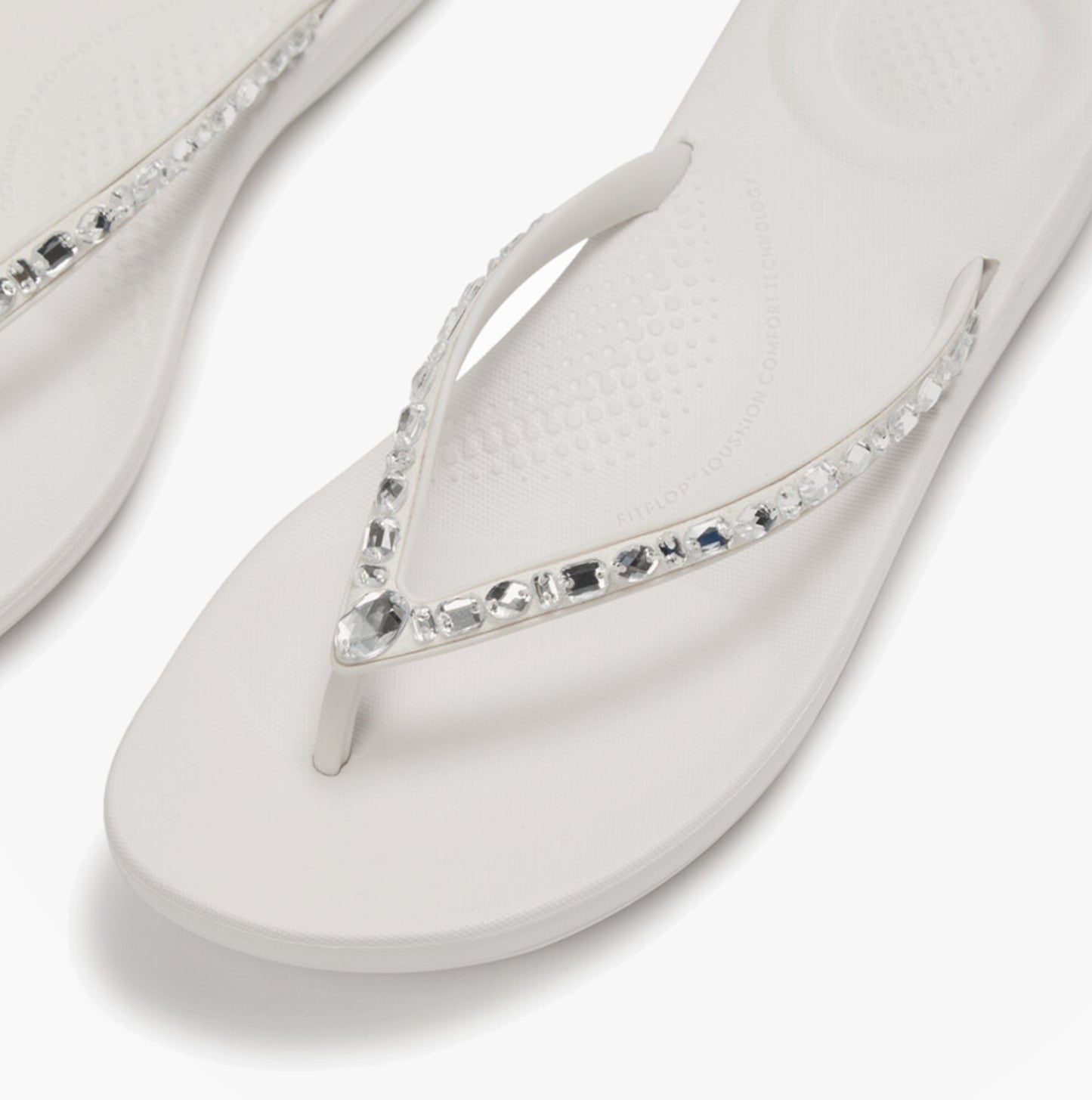 FitFlop IQUSHION MULTI Womens Toe-Post Sandals Urban White