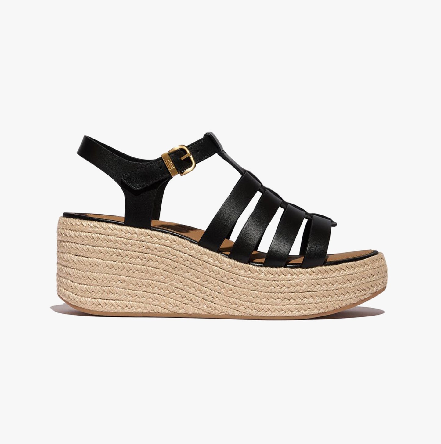 PLATFFORMS ESPADRILLE Womens Wedge Sandals Black